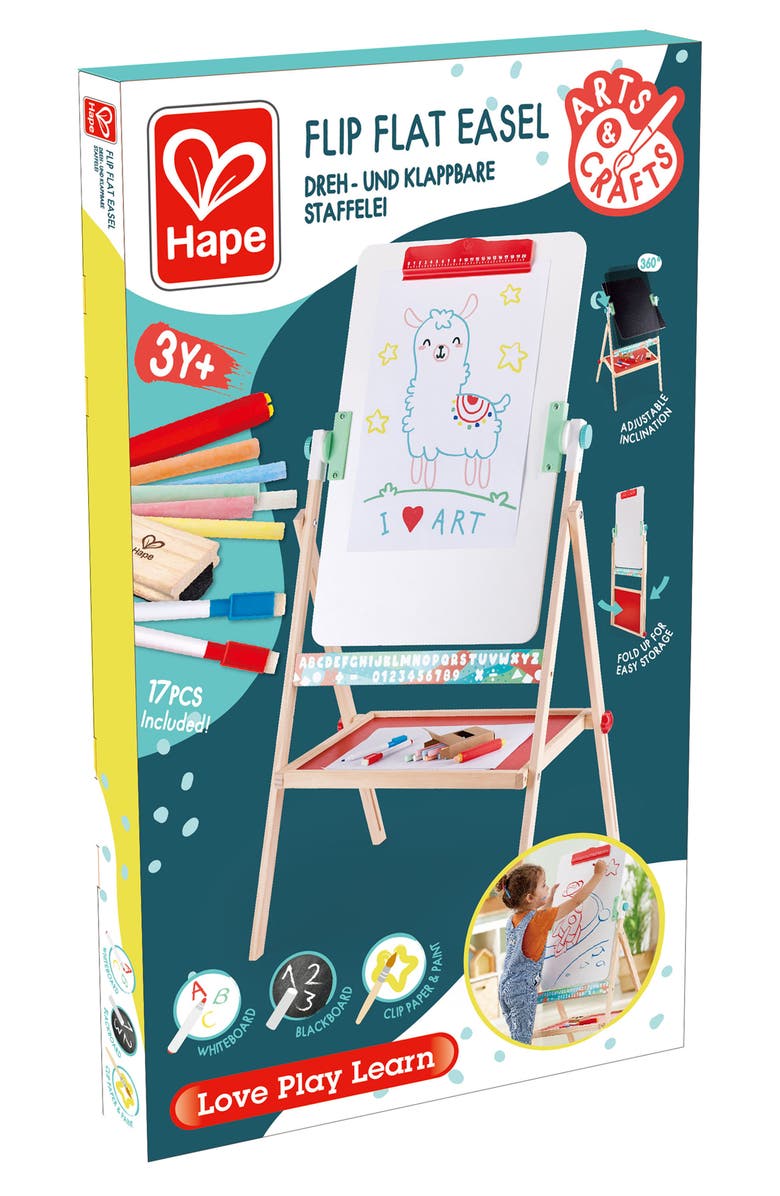 Hape Flip Flat Art Easel, Alternate, color, Multi