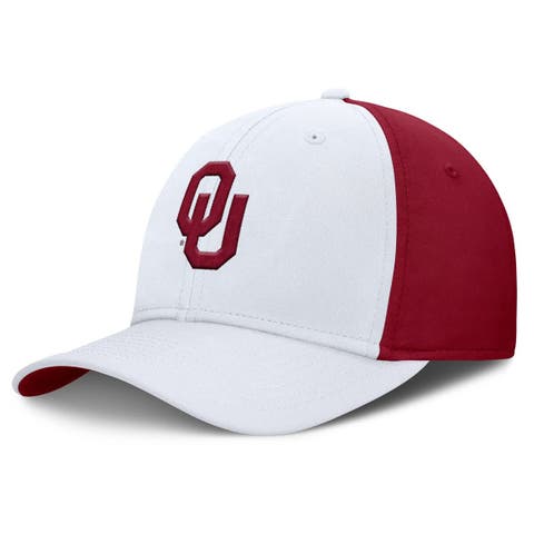 Men's Jordan Brand White/Crimson Oklahoma Sooners 2025 Sideline Rise Local Performance Flex Hat