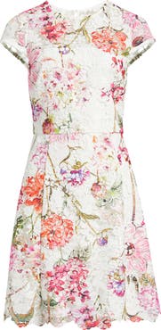Eliza J Floral Lace Sheath Dress