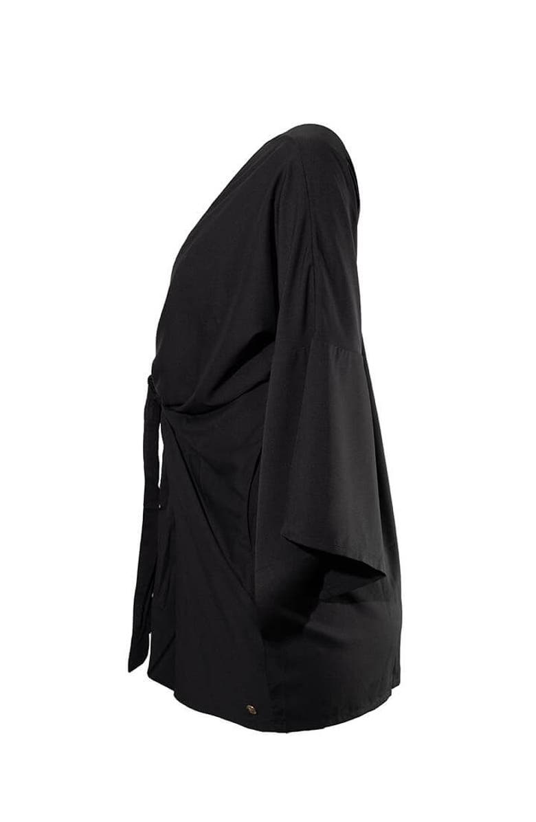 Coolibar Cover-Up with Front Tie - UPF 50+ Sun Protection - Ocean Drive, Alternate, color, Black