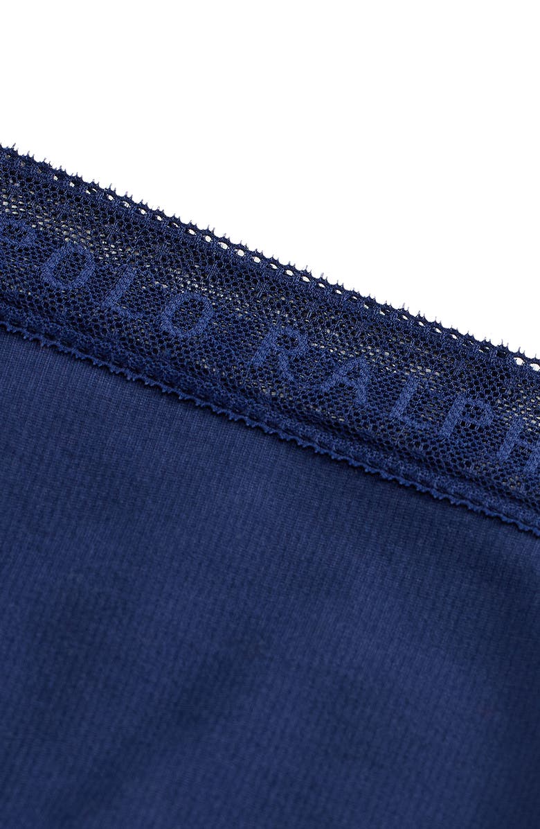 Polo Ralph Lauren Stretch Cotton Rib Boyshorts, Alternate, color, Navy