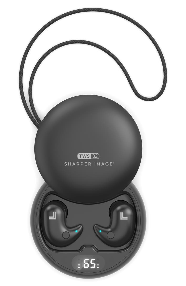 Sharper Image Sleep Haven Slim Wireless Earbuds, Alternate, color, Black