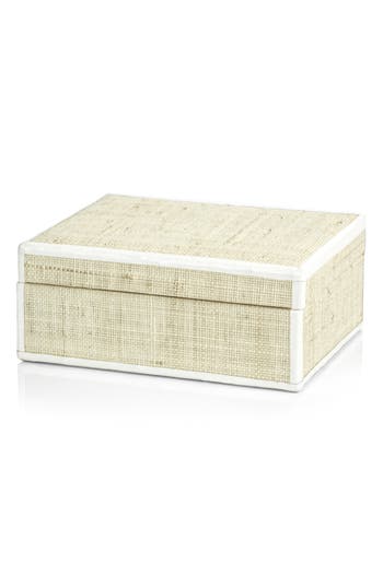 Zodax Reggio Raffia Decorative Box In Neutral