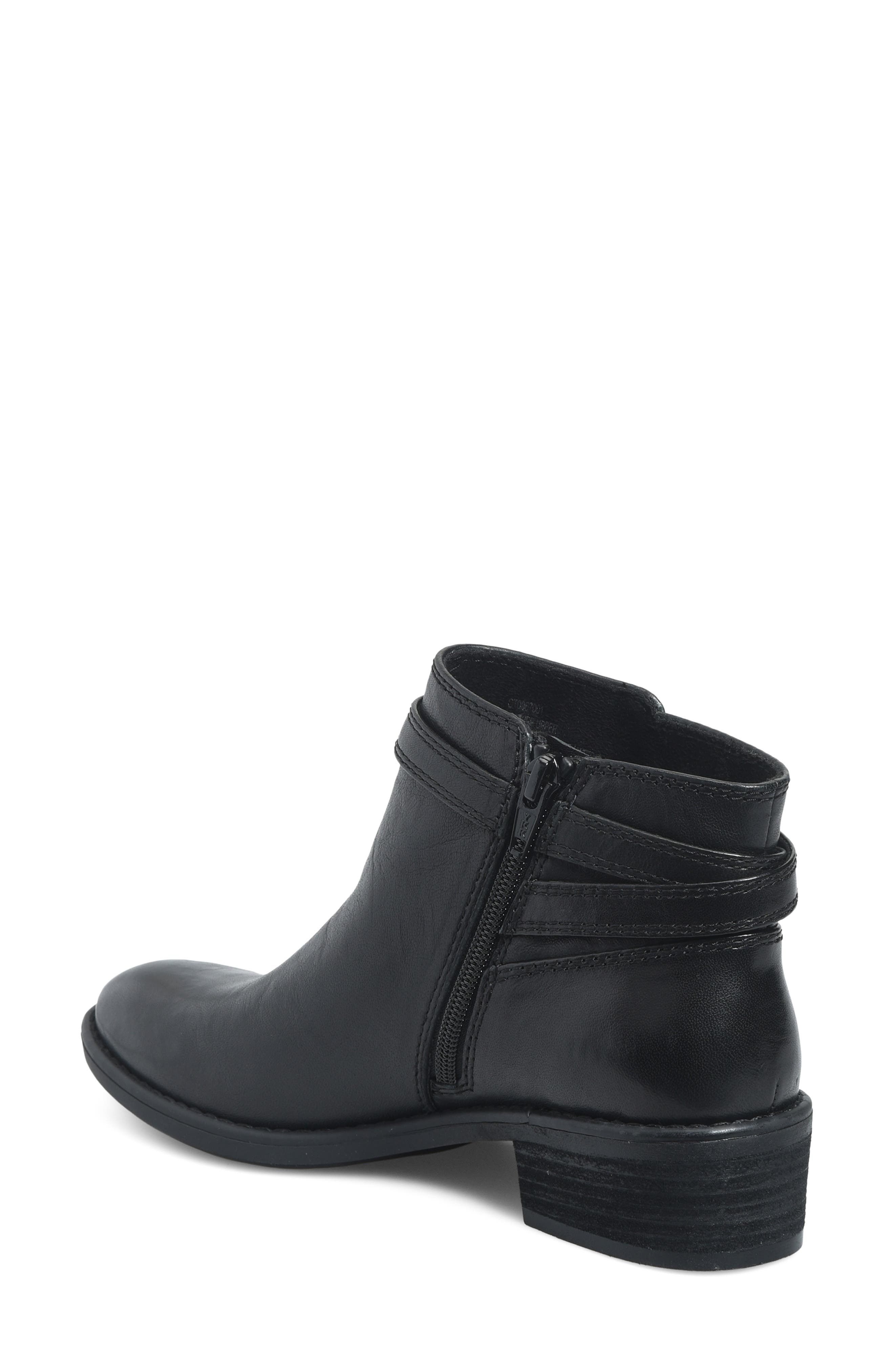 Cherryl Leather Bootie, Alternate, color, BLACK