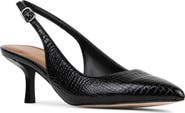 Donald Pliner Casie Croc Embossed Faux Leather Slingback Pump