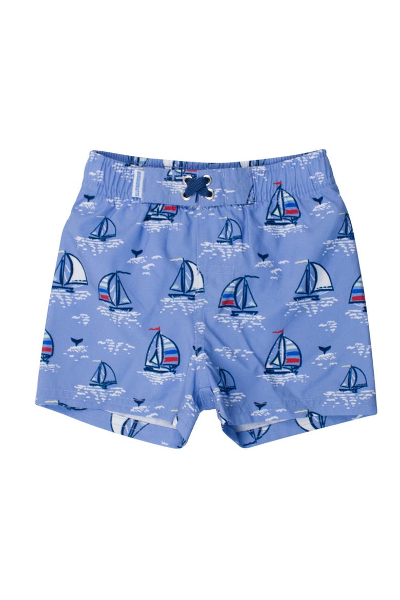Boys UPF50+ Swim Trunks, Main, color, Blue Seas the Day