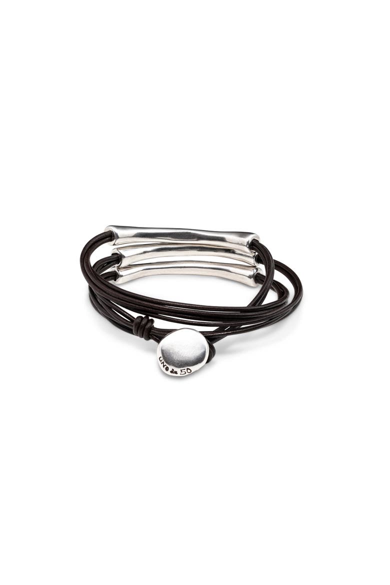 Trine Link Bracelet, Alternate, color, Silver