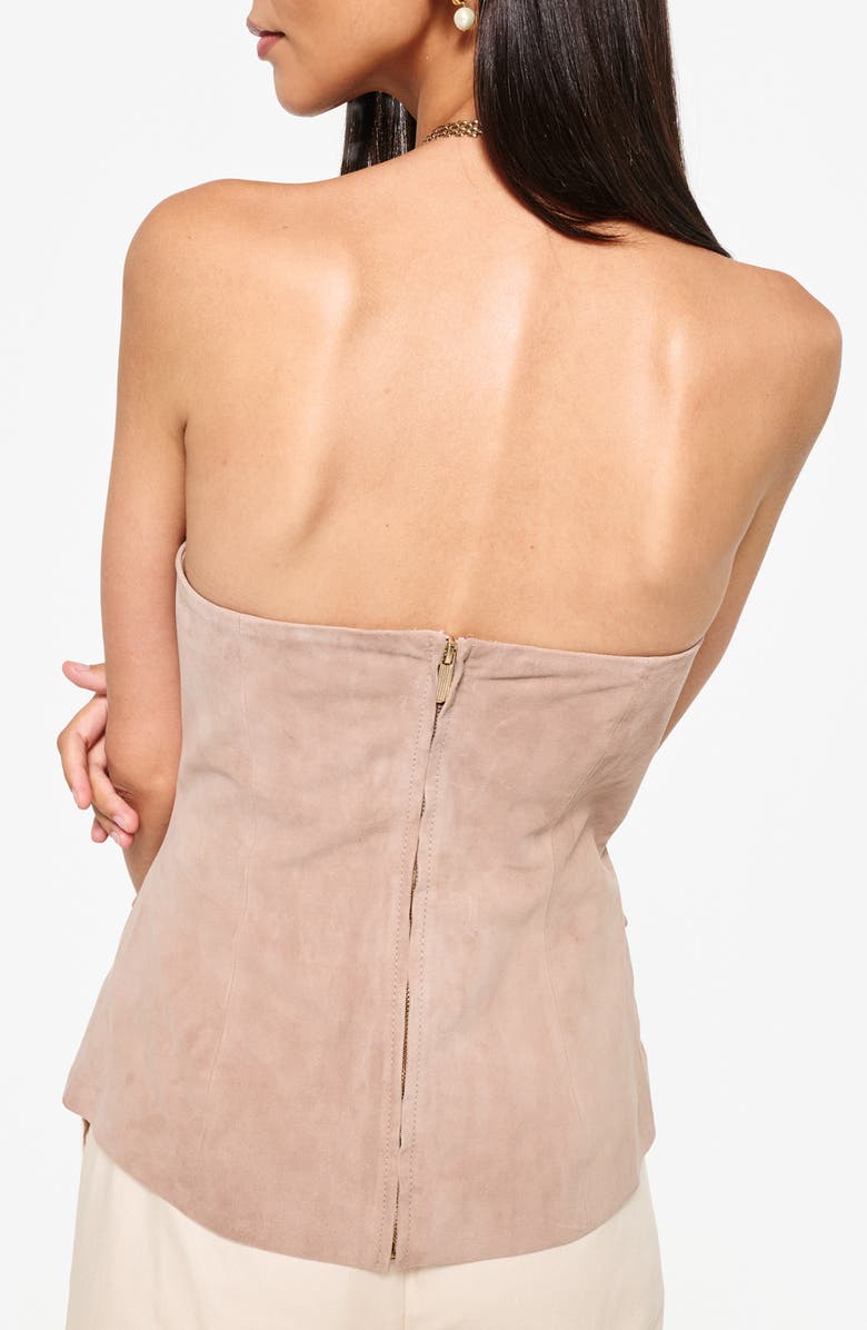 CAMI NYC Zamora Strapless Suede Top, Alternate, color, 