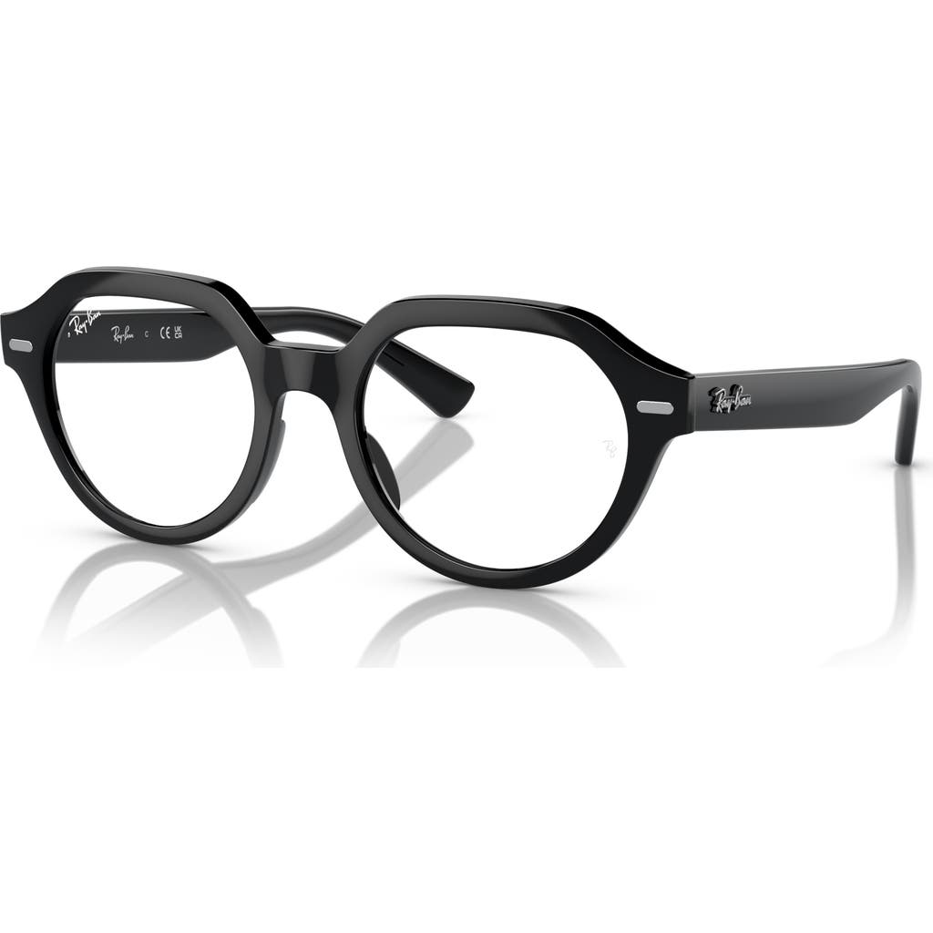 Ray Ban Ray-ban 49mm Square Optical Glasses In Black