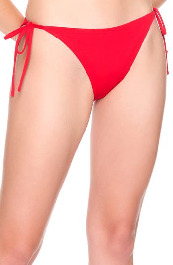 Susana Monaco String Tie Bikini Bottoms In Red