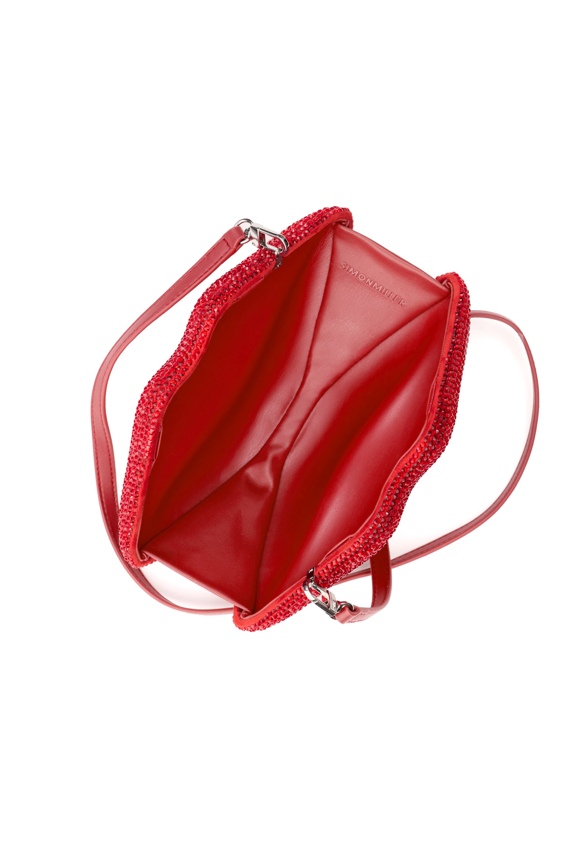 SIMONMILLER Lip Clutch Lucky Red, Alternate, color, Lucky Red