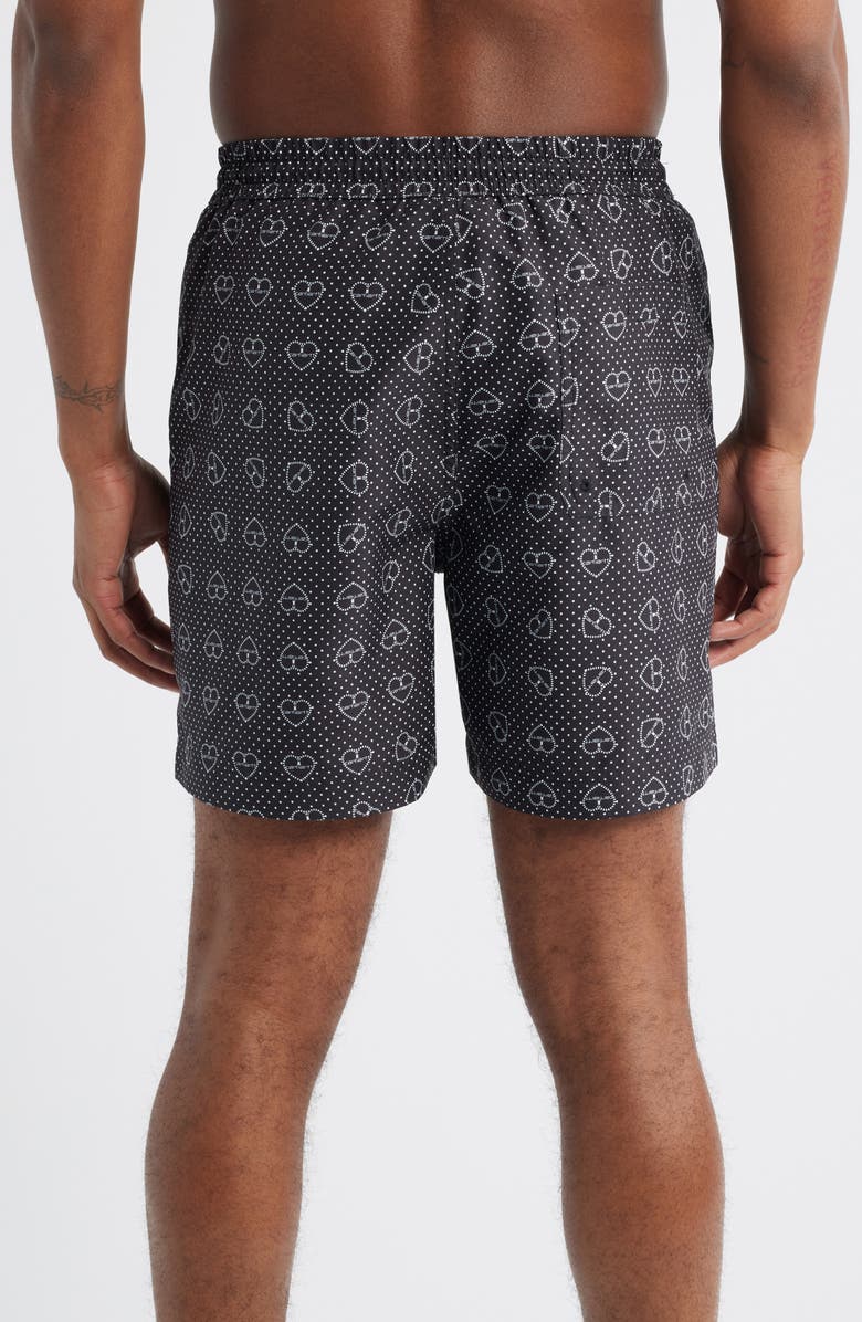 Carhartt Work In Progress Slater Swim Trunks, Alternate, color, Furoshiki Print Black