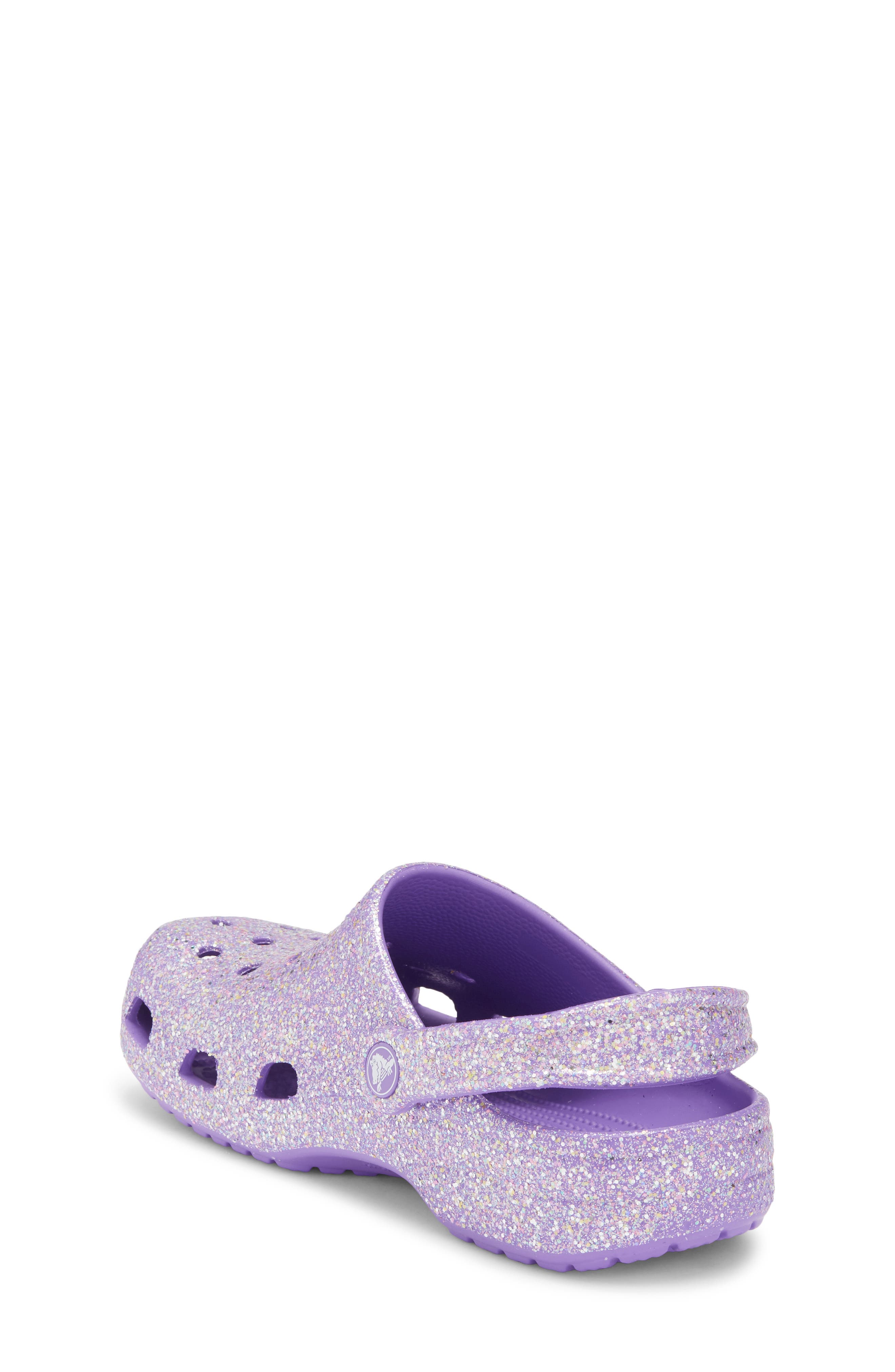 CROCS Kids' Classic Glitter Clog, Alternate, color, Purple