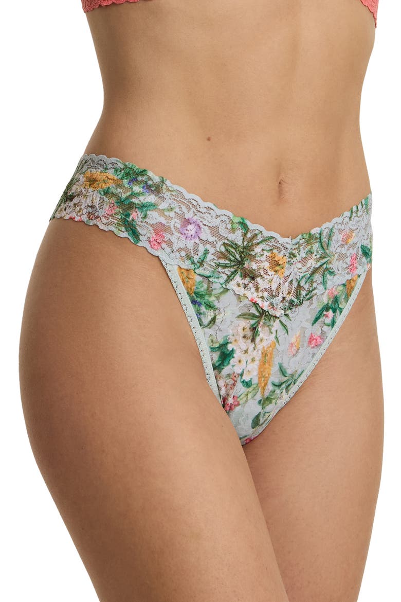 Print Original Rise Thong, Alternate, color, FLORICULTURE GREEN