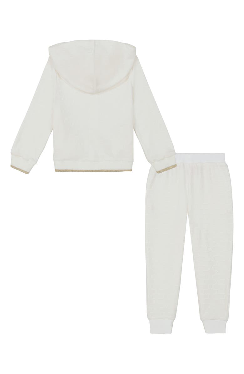 Juicy Couture Kids' Glitz Velour Zip Hoodie & Pants Set, Alternate, color, 