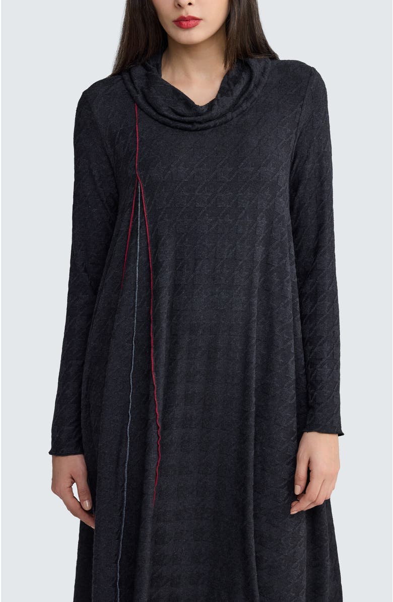 LUUKAA Lirien Asymmetrical Dress, Alternate, color, Coalblack Red