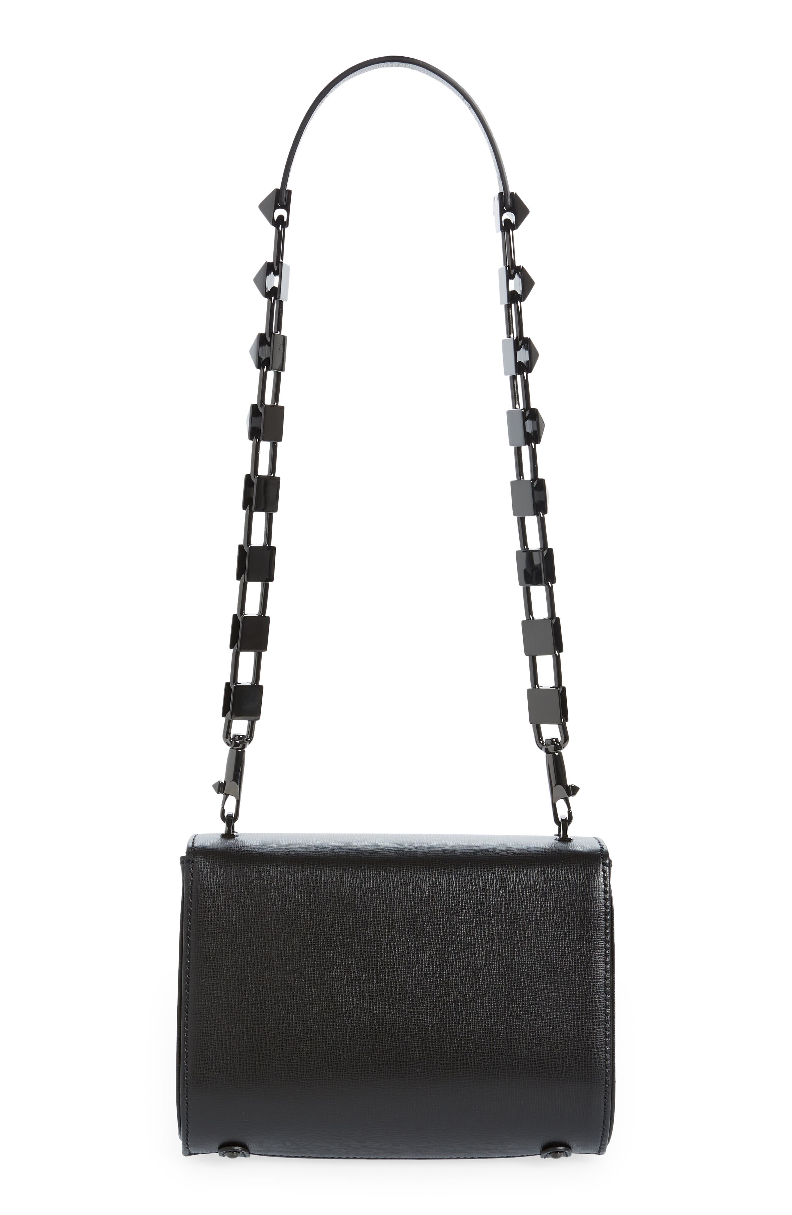 Valentino Garavani Stud Sign VLOGO Leather Shoulder Bag, Alternate, color, 