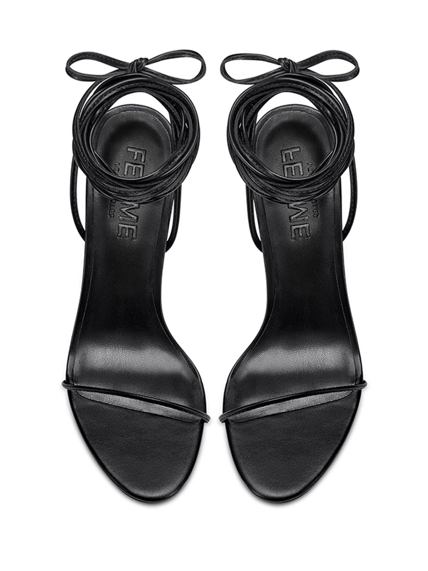 FEMME 3.0 Barely There Lace Up Sandal, Alternate, color, Black