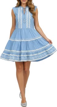 Celina Moon Floss Rickrack Ribbon Cotton Dress