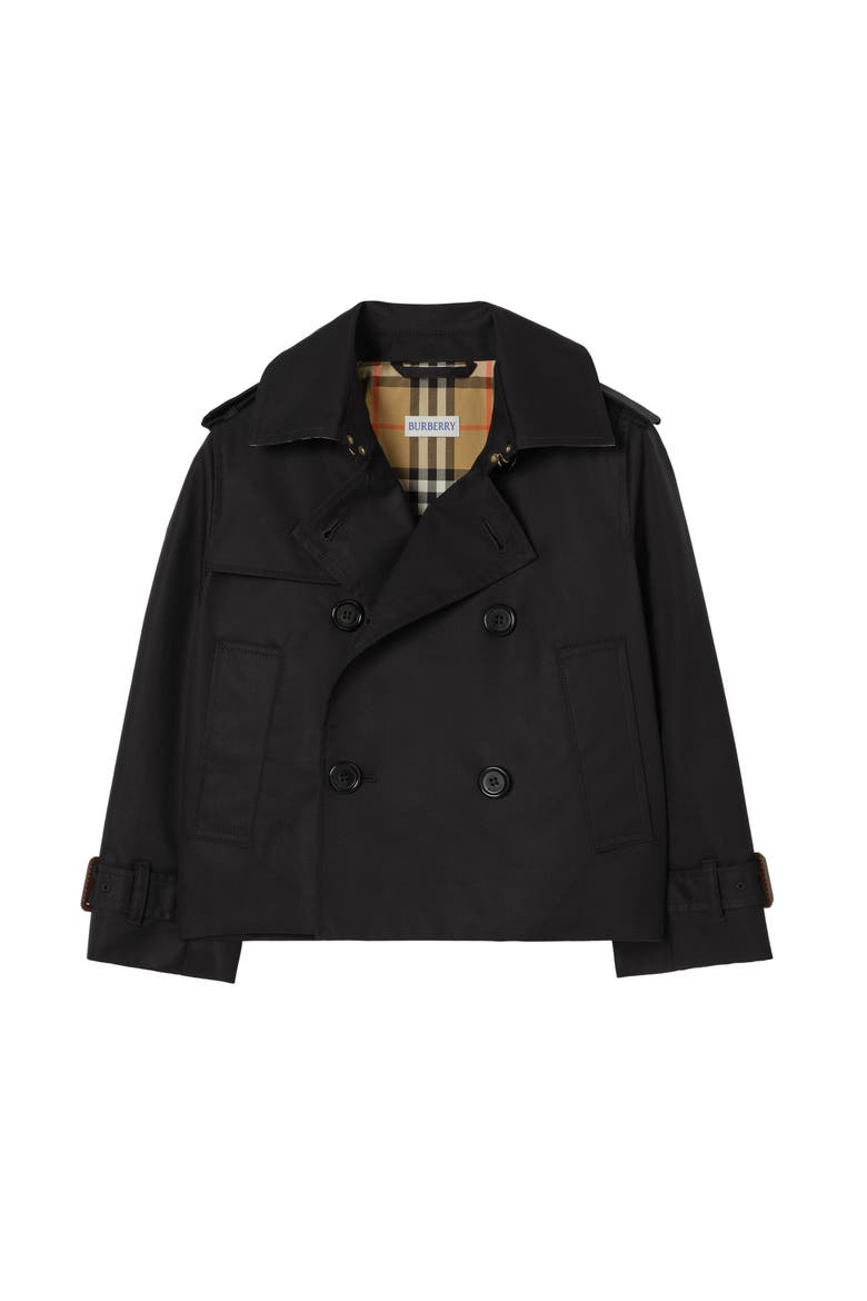 Cotton Trench Jacket, Main, color, Black