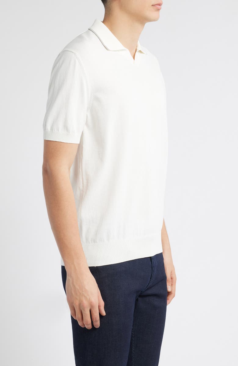 Canali Regular Fit Johnny Collar Polo, Alternate, color, White