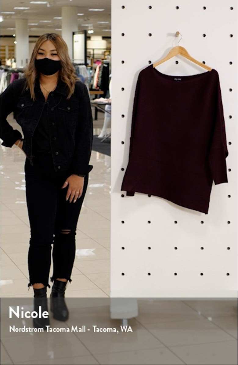 One-Shoulder Ribbed Sweater, sales video thumbnail