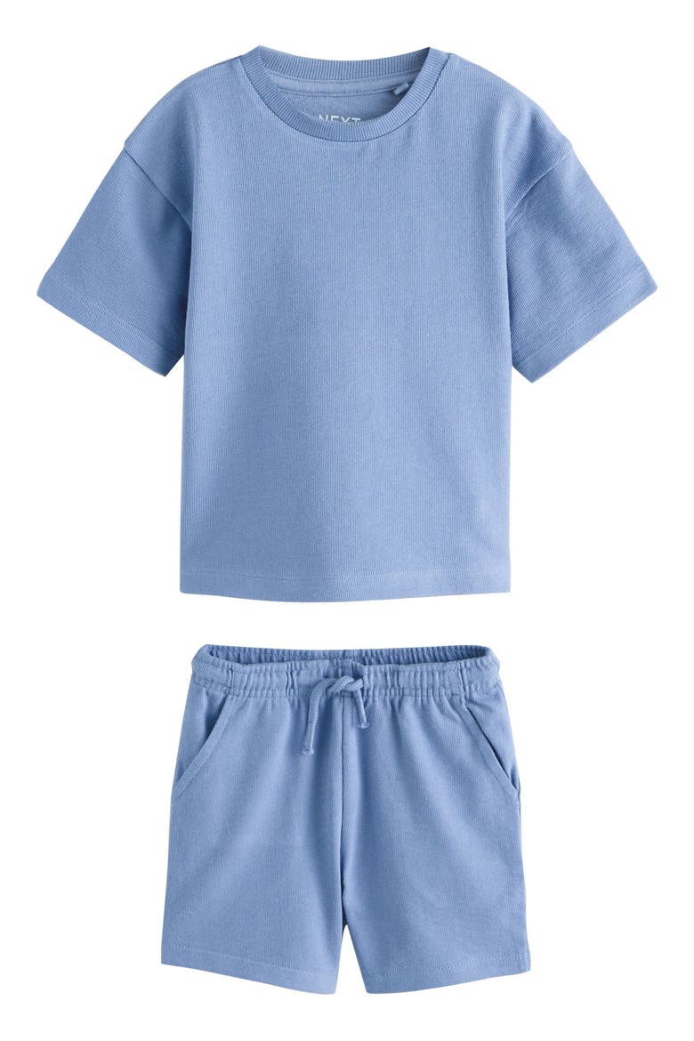 Kids' Plain T-Shirt & Shorts Set, Main, color, BLUE