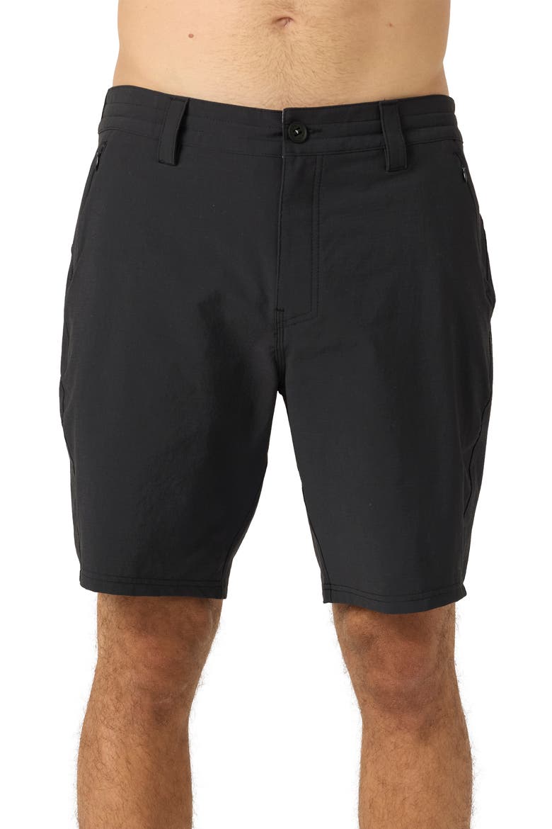 TRVLR Enduro Hybrid Shorts, Main, color, BLACK
