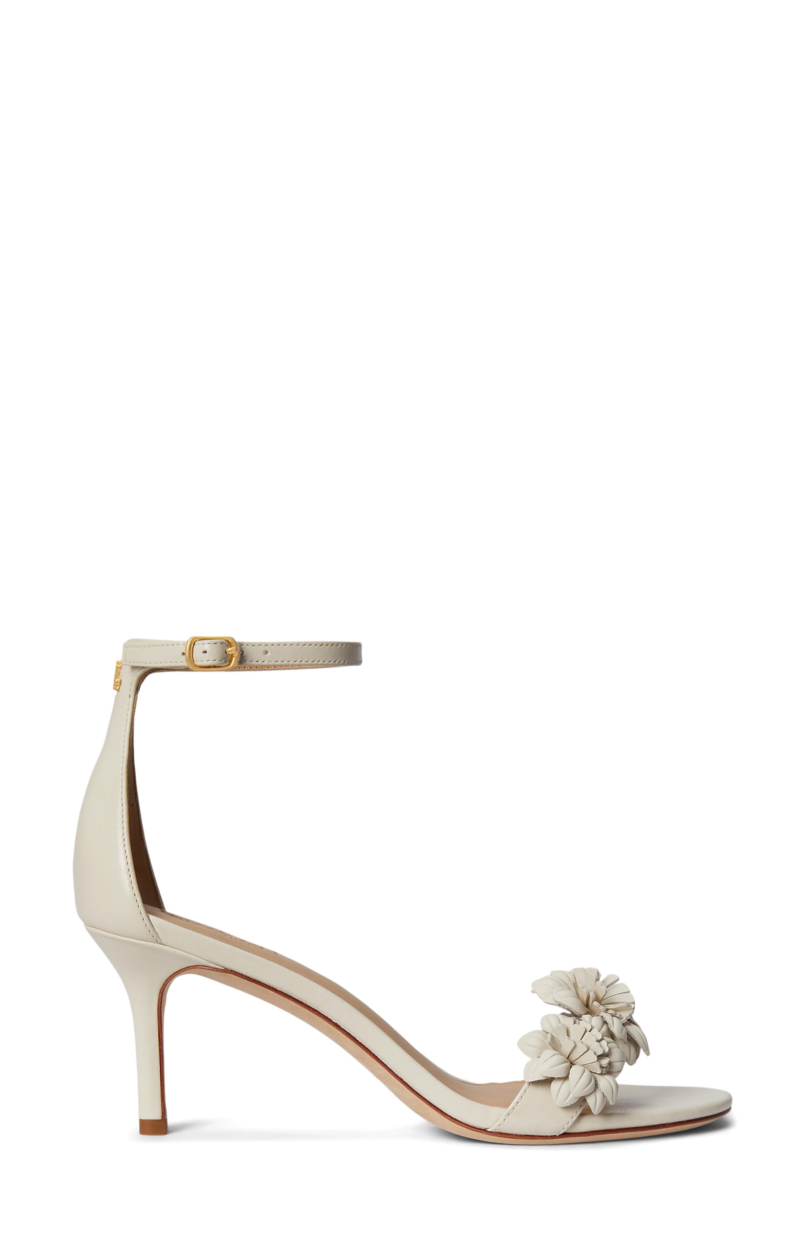 Ralph Lauren Allie Ankle Strap Sandal, Alternate, color, Soft White