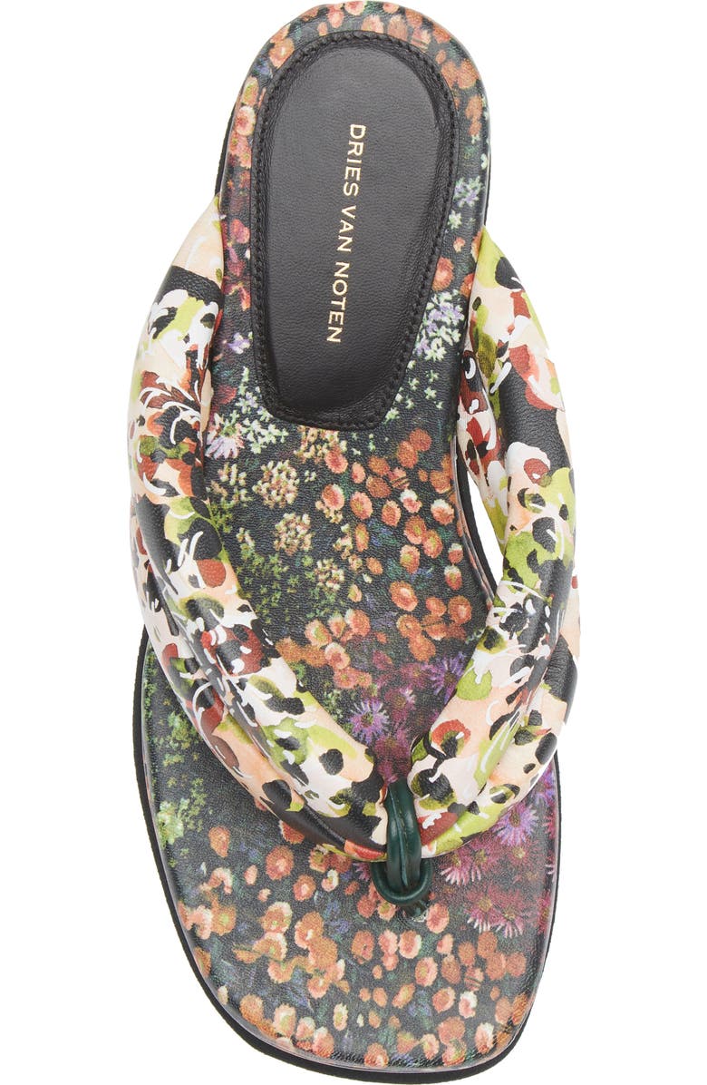 Dries Van Noten Floral Platform Flip Flop, Alternate, color,