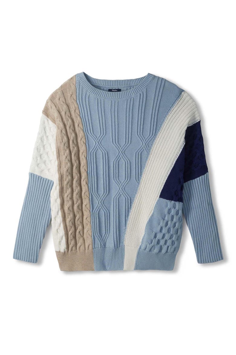 Rumi Mixed Pattern Sweater, Main, color, KENTUCKY BLUE