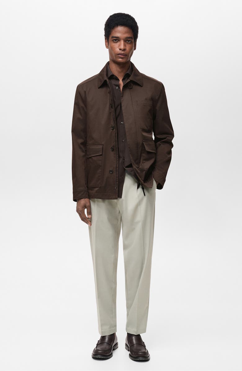 MANGO Slim Fit Pants, Alternate, color, Ice Grey