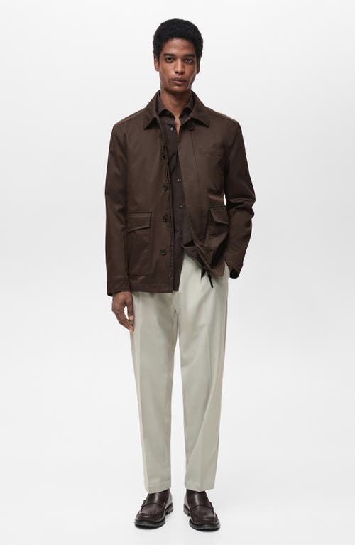 Mango Slim Fit Pants In Ice Grey