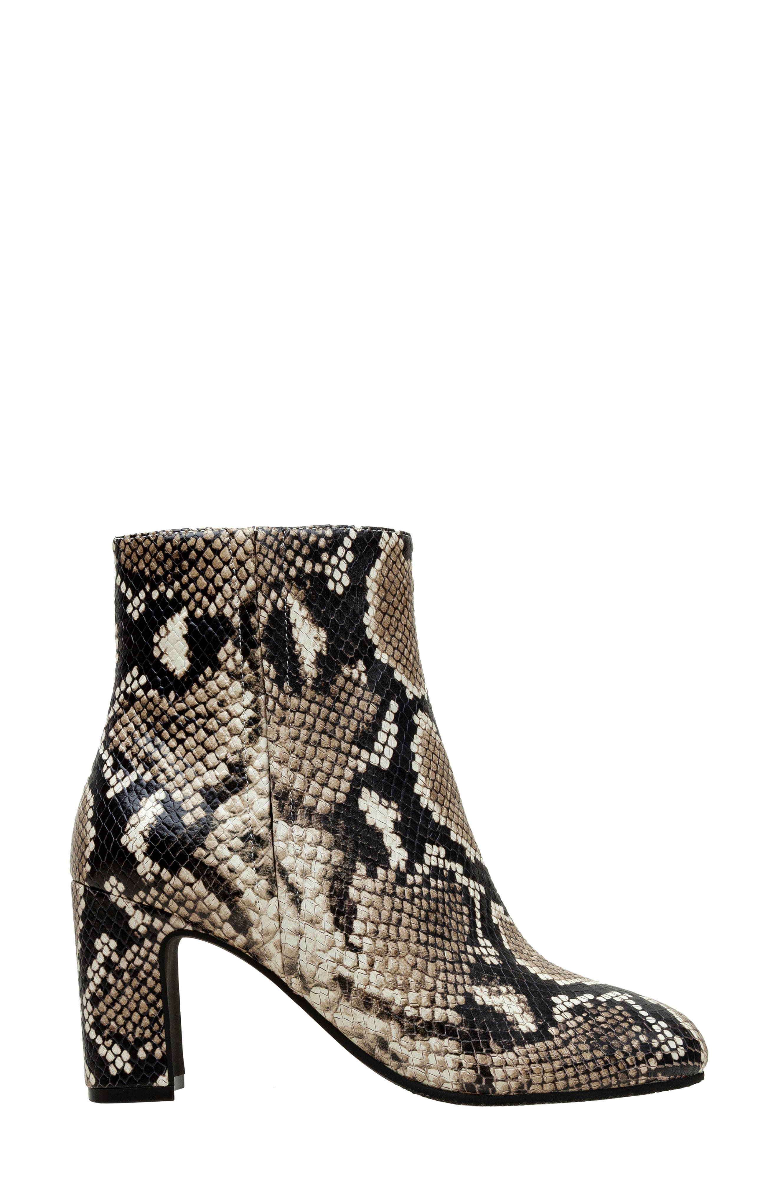 Linea Paolo Wylda 2 Snakeskin Embossed Bootie, Alternate, color, Natural