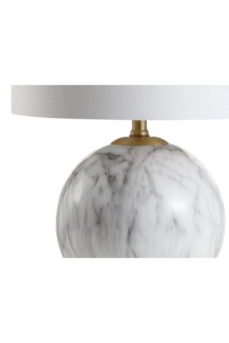 Luna Faux Marble Resin LED Table Lamp, Alternate, color, Faux Marble