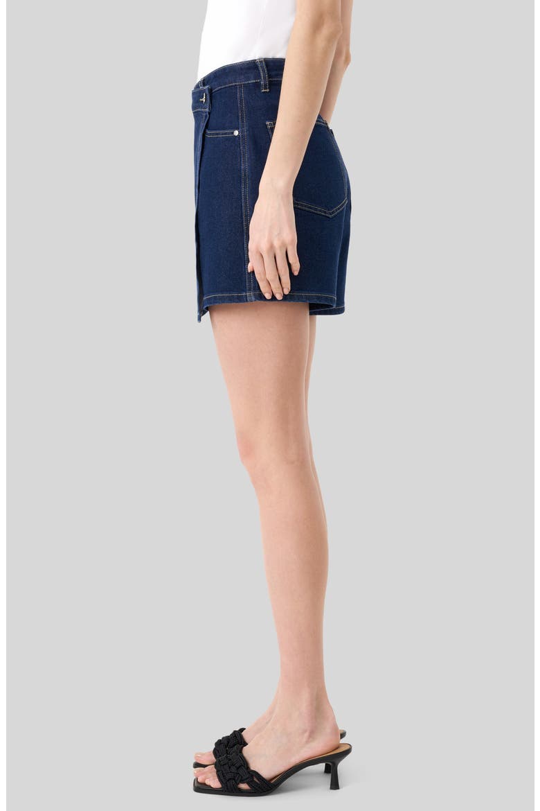 Denim Wrapped Skort, Alternate, color, RINSE WASH