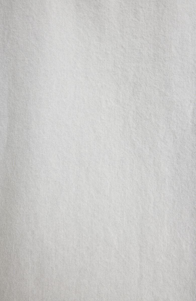 AMI PARIS Logo Embossed Denim Button-Up Shirt, Alternate, color, 