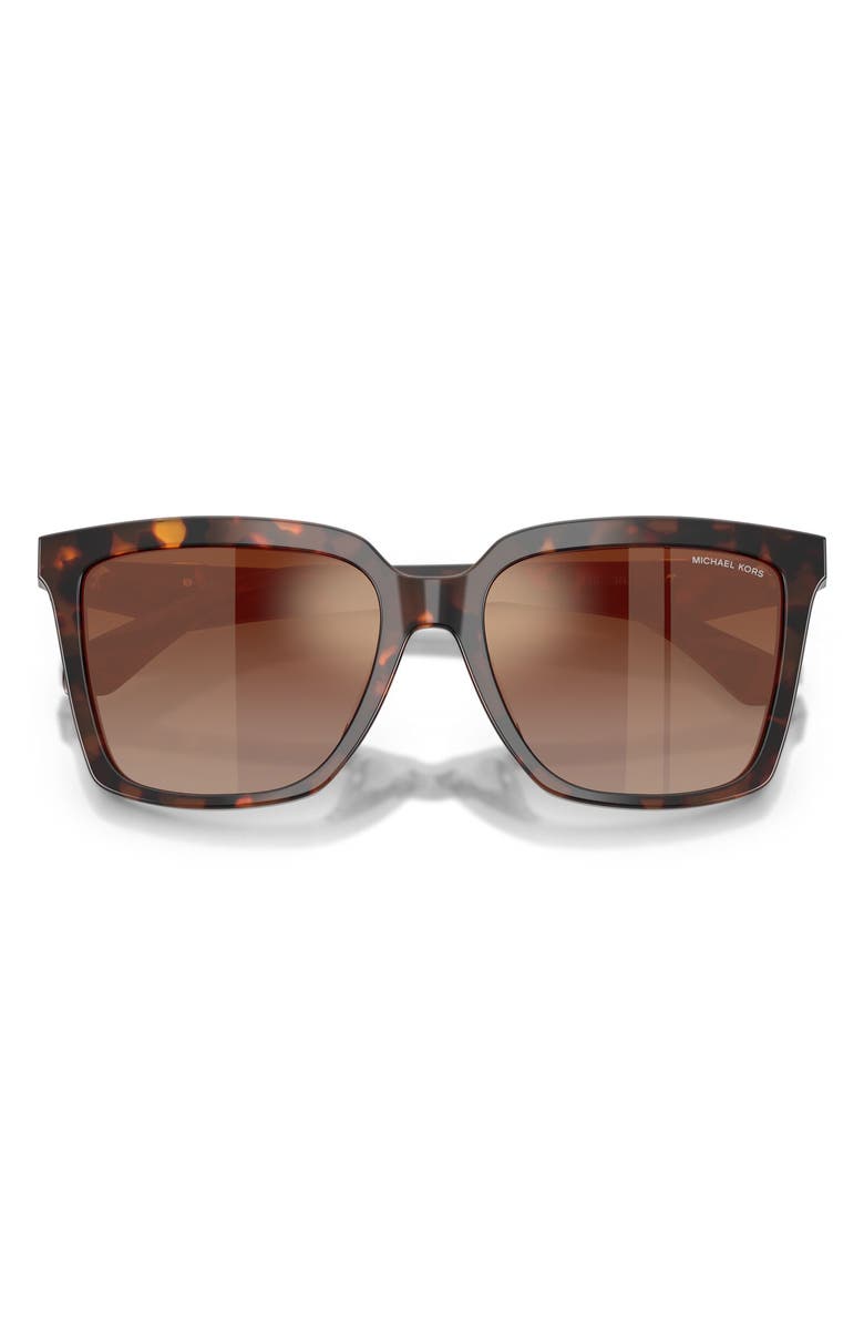 Michael Kors Menaggio 53mm Gradient Square Sunglasses, Alternate, color, Luggage Tortoise / Brown Red