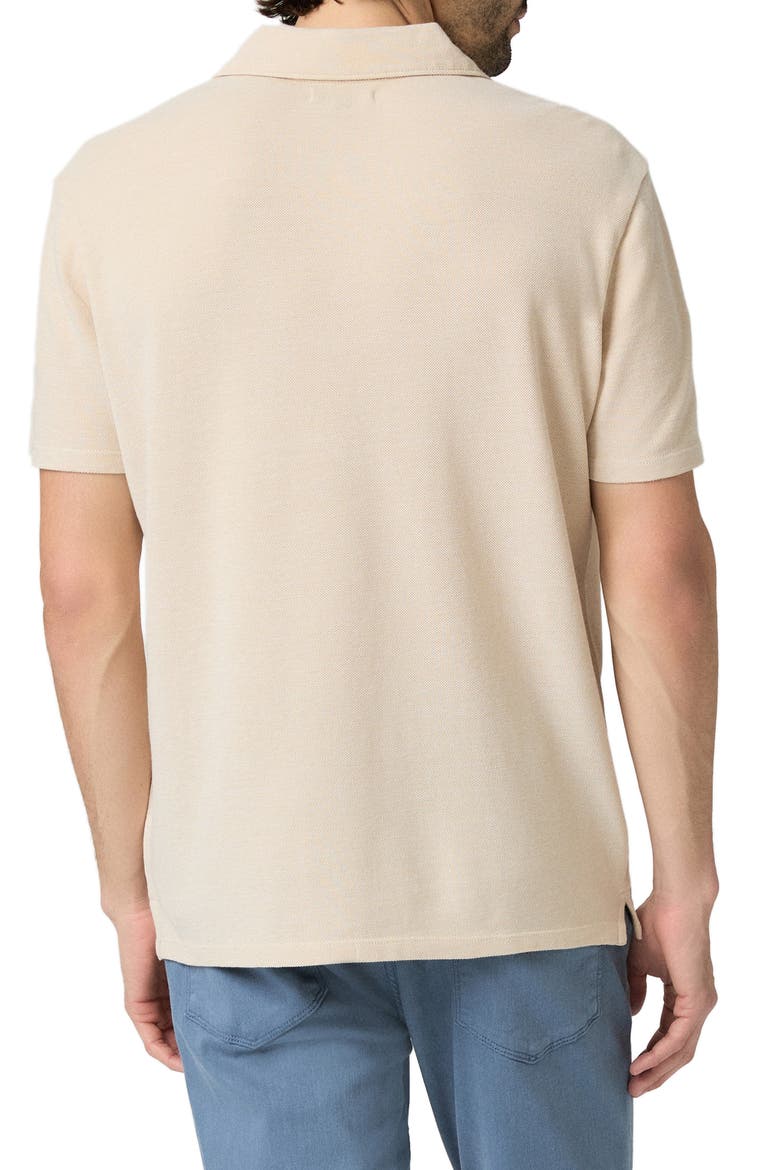 Demille Cotton Piqué Polo, Alternate, color, PALE KHAKI COMBO