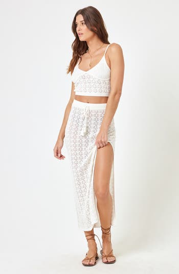 Shop L*space Lspace Sweet Talk Open Stitch Cover-up Midi Skirt