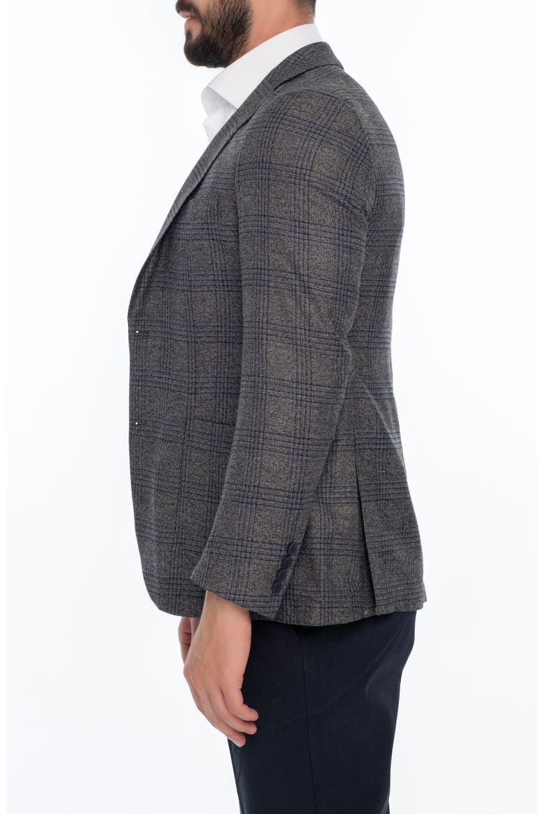 Plaid Sport Coat, Alternate, color, BLACK