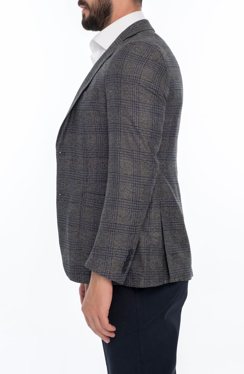 VELLAPAIS Plaid Sport Coat, Alternate, color, Black