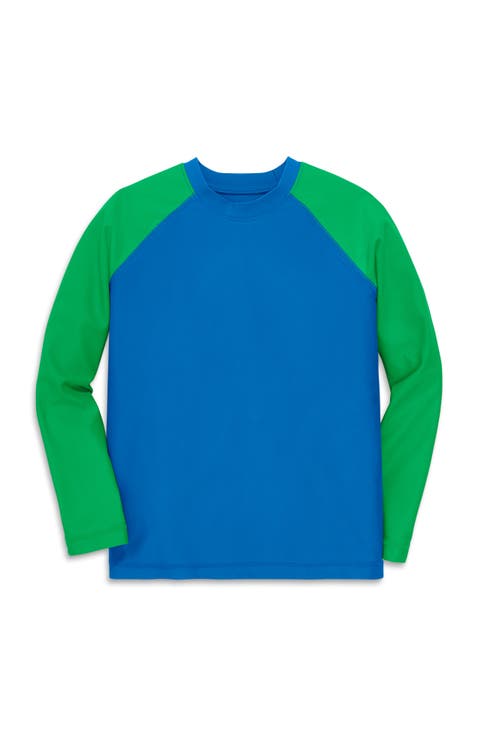 Kids Long Sleeve Baseball Rash Guard