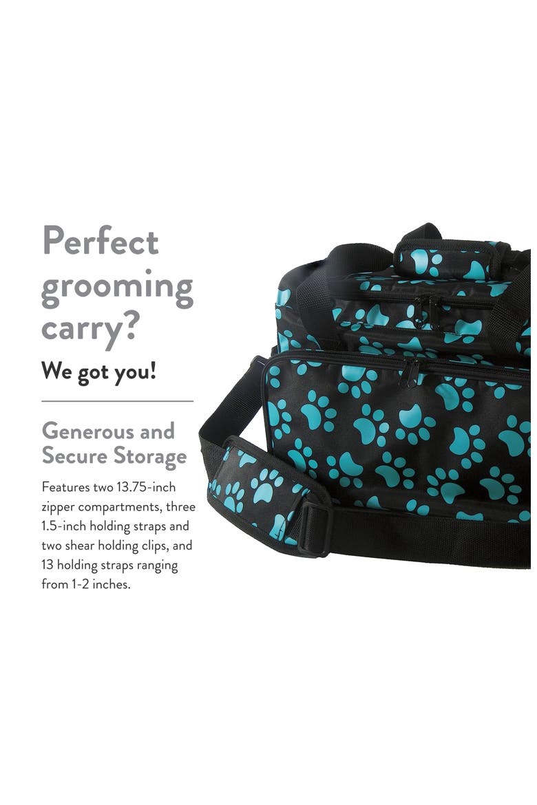 Pet Grooming Travel Tote Bag with Zipper 28.8", Alternate, color, Turquoise