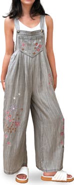 Billy T In Full Bloom Denim Overalls