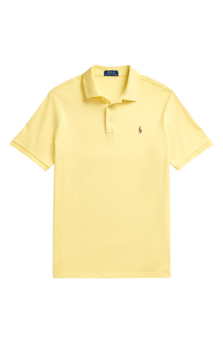 Polo Ralph Lauren Classic Fit Solid Yellow Cotton Jersey Polo, Alternate, color, 