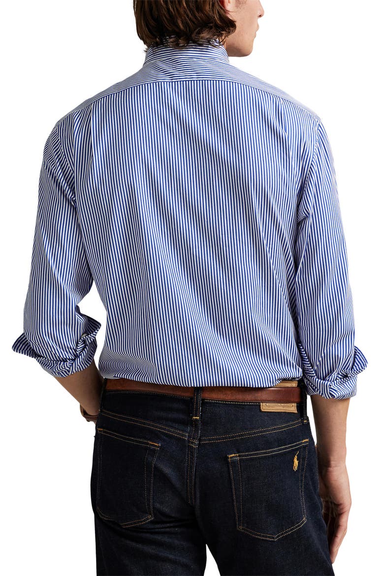 Classic Fit Stripe Cotton Poplin Button-Up Shirt, Alternate, color, BLUE/ WHITE