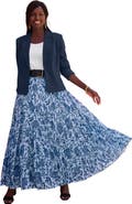 Jessica London Flowing Crinkled Maxi Skirt