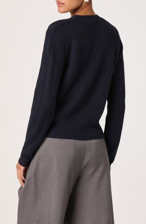 Astr The Label Crystal Embellished Bow Detail Cardigan In Blue