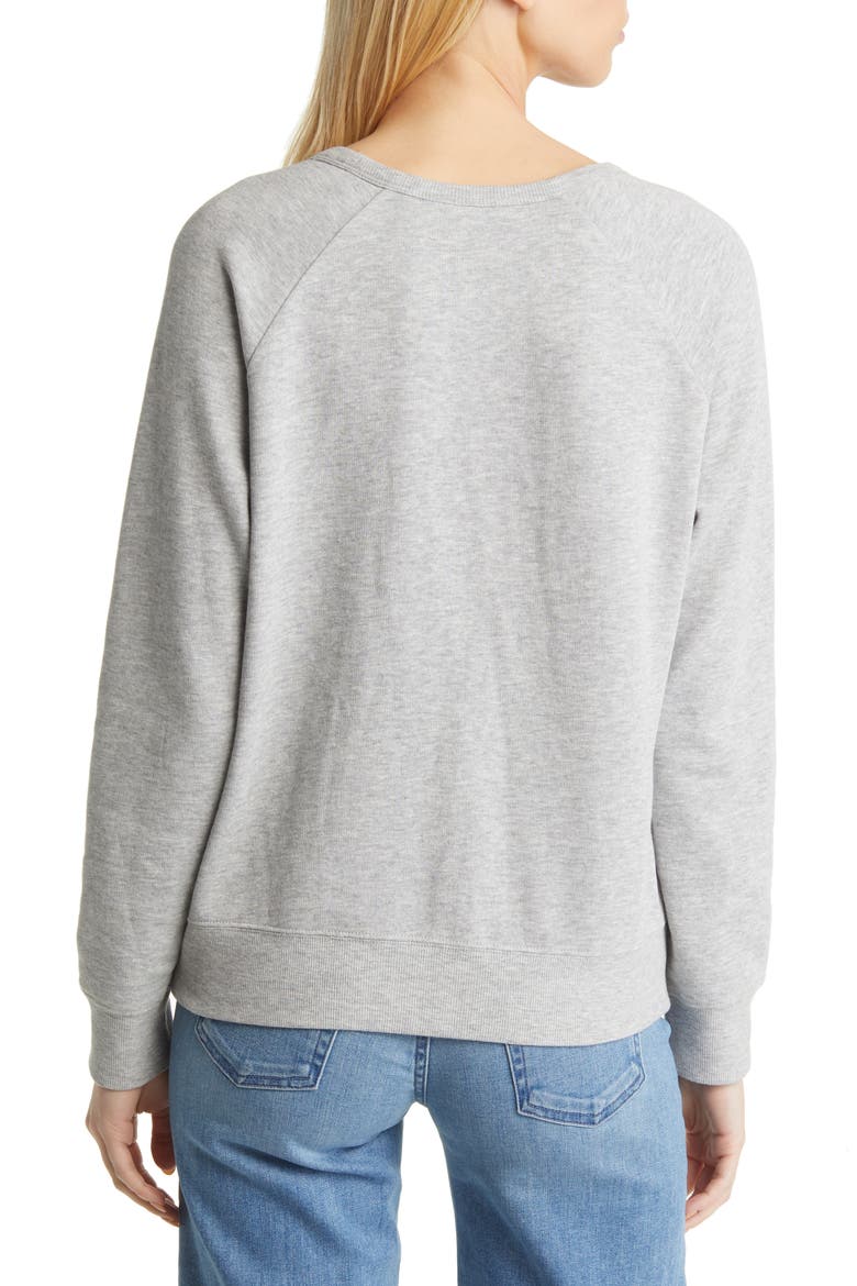 Love Embellished Graphic Sweatshirt, Alternate, color, GREY HEATHER LOVE